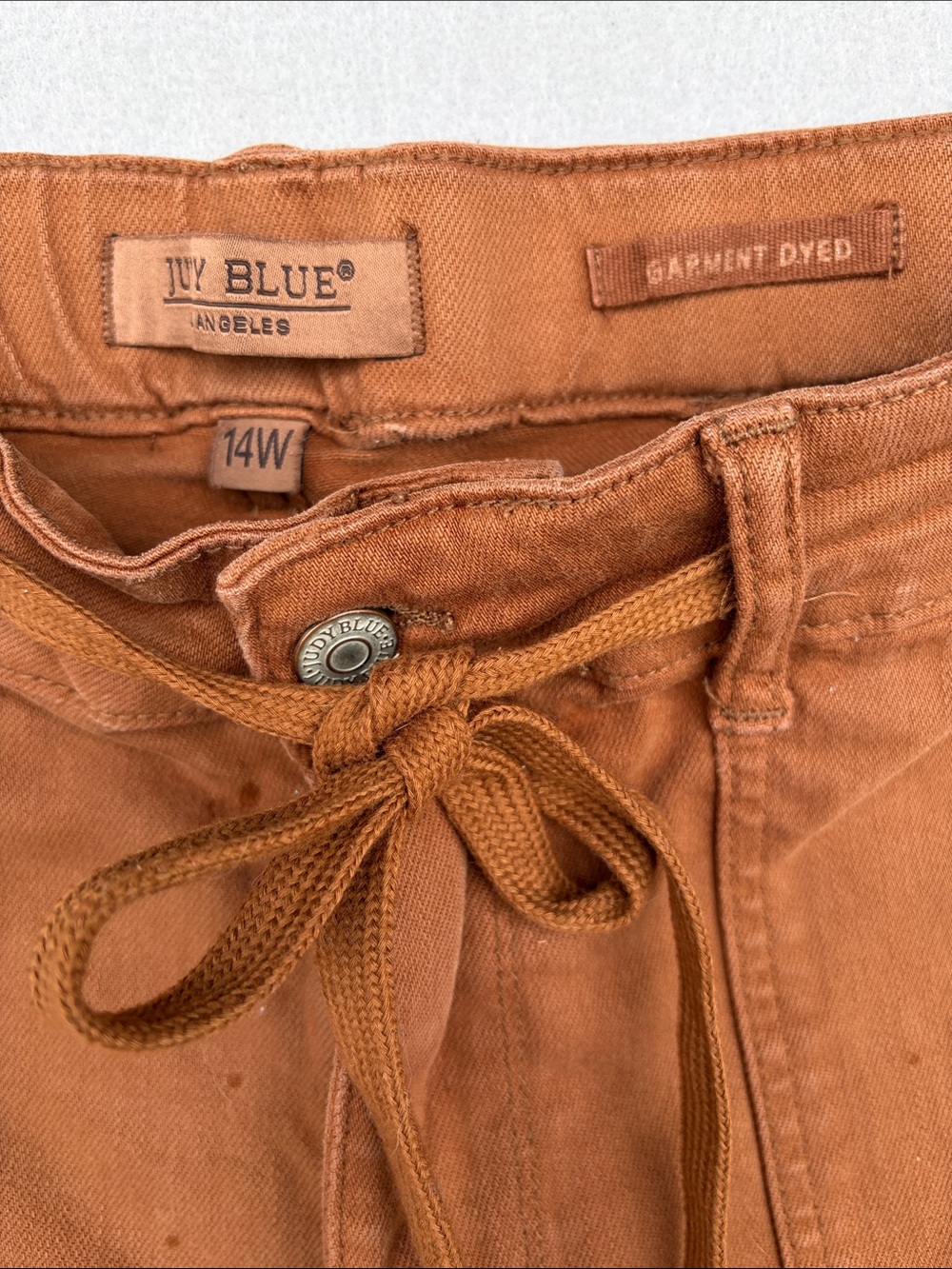 Judy Blue Copper Drawstring Waist Pants - Picture 2 of 4